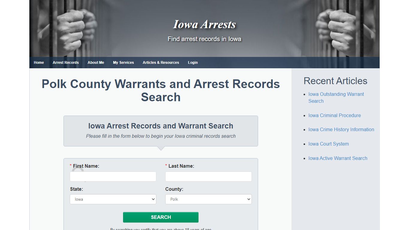 Polk County Warrants and Arrest Records Search - Iowa Arrests